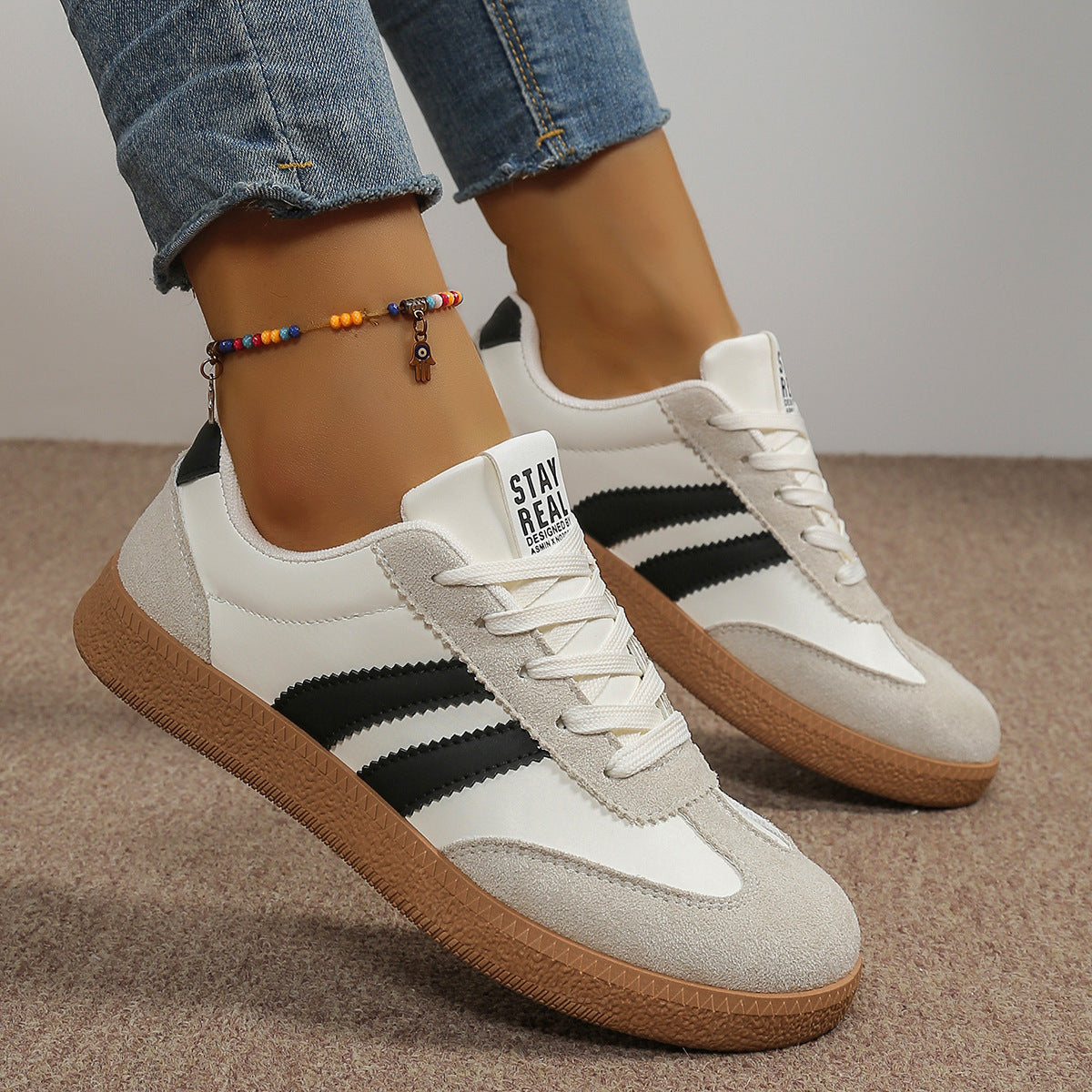 Fashionable Casual White Sneakers For Women Gronata