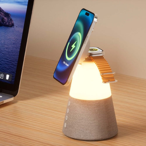 3-in-1 Magnetic Wireless Charging Bluetooth Speaker Night Light Gronata
