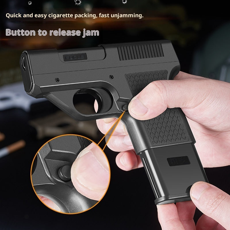 Gun-type Windproof Gas Lighters Cigarette Case Gronata
