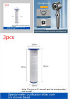 The Third Gear Adjustable Strong Supercharged Shower Head Household Bath Shower Hose Shower Head Gronata