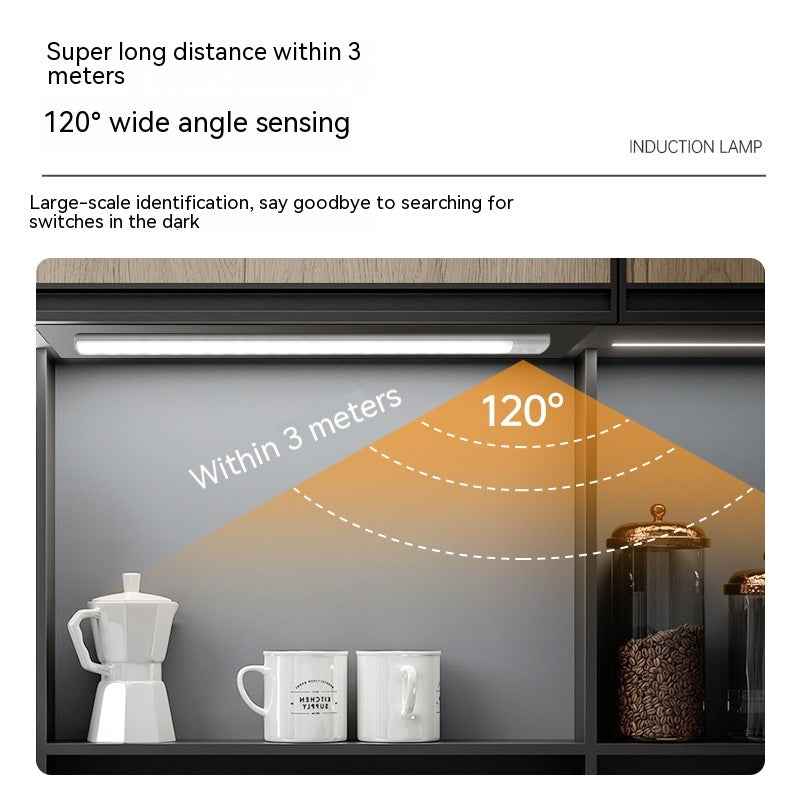 Smart Infrared Sensor Lamp Wireless Magnetic Long Cabinet Light With Rechargeable Hallway Wardrobe Gronata