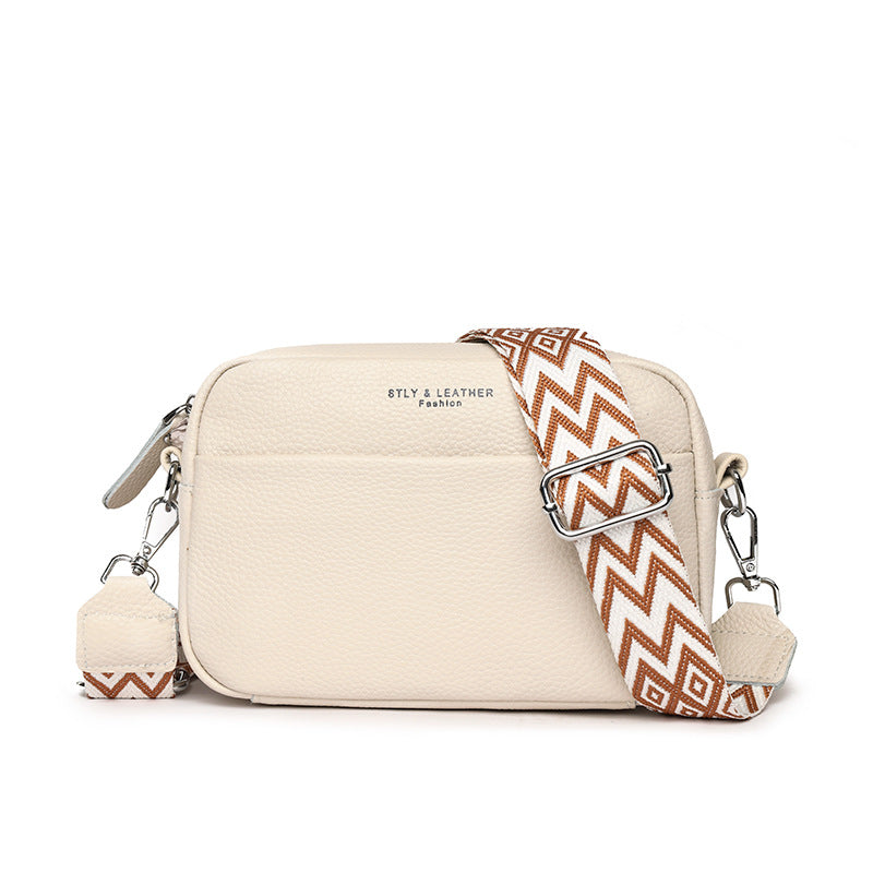Fashion Shoulder Crossbody Bags With Rhombus Embroidered Wide Shoulder Strap Cute Small Square Bag Women Gronata