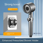 The Third Gear Adjustable Strong Supercharged Shower Head Household Bath Shower Hose Shower Head Gronata