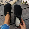 Ultra-soft Sweet Suede Round-toe Flat Lace-up Womens Shoes Gronata