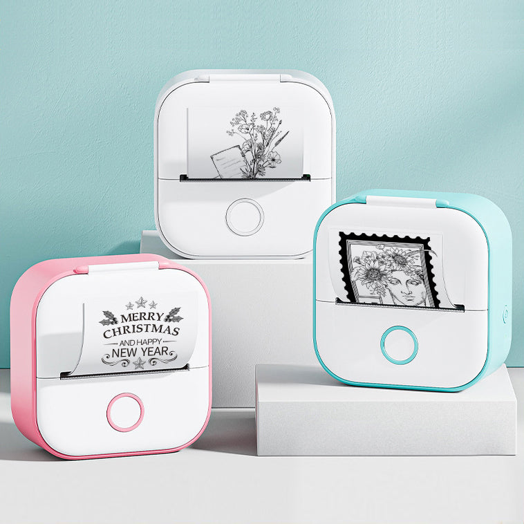 Portable Mini Thermal Label Printer Home Photo Printer Student Wrong Question Printer Bluetooth-compatible Mini Label Printer Price Tag Gronata