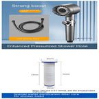 The Third Gear Adjustable Strong Supercharged Shower Head Household Bath Shower Hose Shower Head Gronata