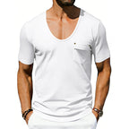 Mens Loose-fitting Casual T-shirt With A Large Collar And Short Sleeves Gronata