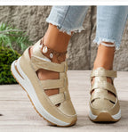 Summer Wedge Baotou Hollow Women's Breathable Shoes Gronata