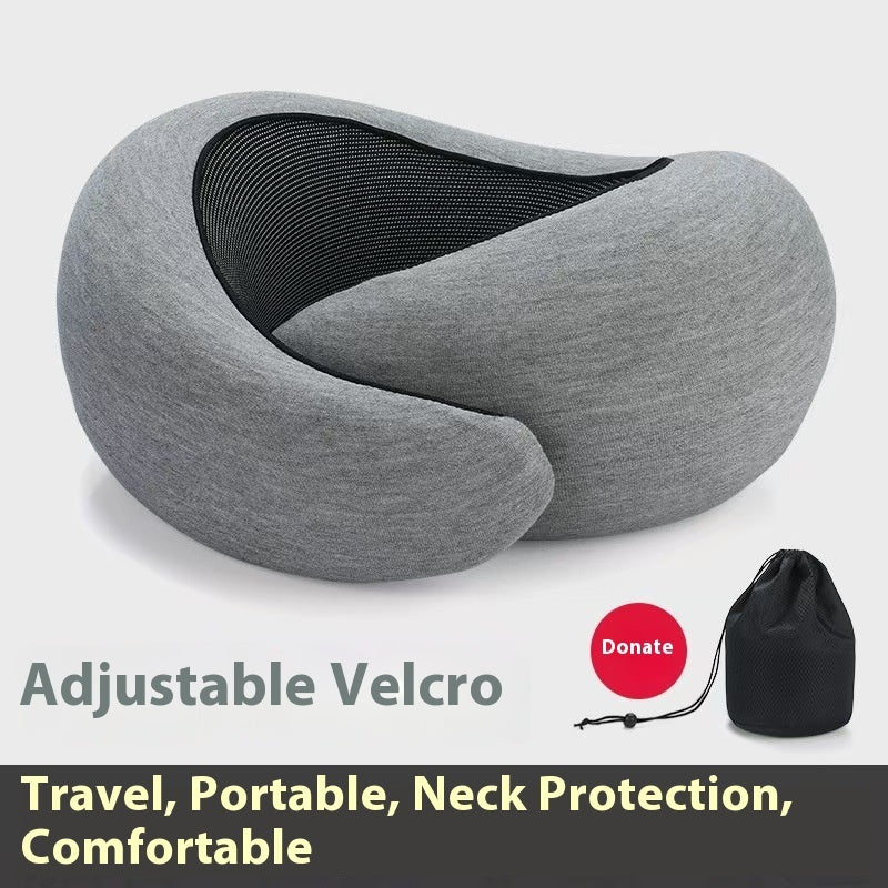 Soft Memory Foam Travel Neck Pillow U Shape Adjustable Support Comfortably Sleeping On Plane Car Office Noon Break Gronata