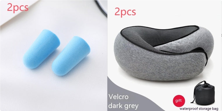 Travel Neck Pillow Non-Deformed Airplane Pillow Travel Neck Cushion Durable U-Shaped Travel Memory Cotton Nap Neck Pillow Gronata