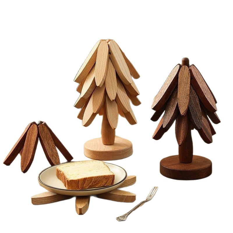 Tree Design Stand Wooden Trivets Decorative Anti Scald Heat Resistant Table Mat Coaster Wood Placemats Pot Table Heat Insulation Pad Gronata