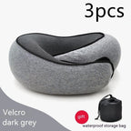 Travel Neck Pillow Non-Deformed Airplane Pillow Travel Neck Cushion Durable U-Shaped Travel Memory Cotton Nap Neck Pillow Gronata