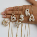 Bubble Initial Diamond Necklace Gronata