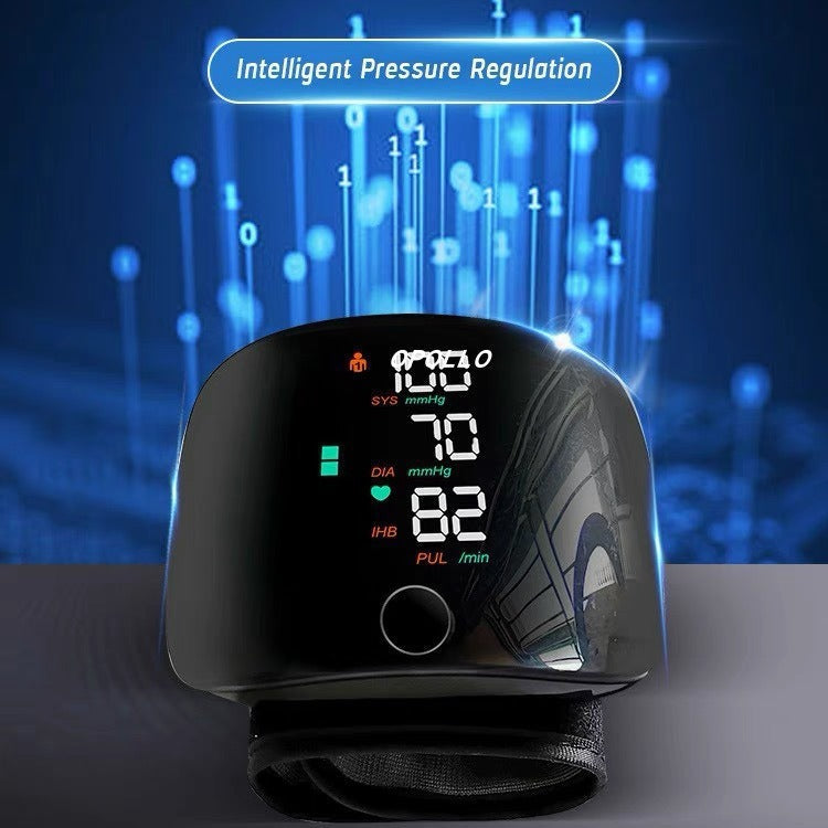 Wrist Sphygmomanometer Rechargeable Blood Pressure Meter Wrist Blood Pressure Eter Smart Touch Screen Blood Pressure Meter Household Electronics Gronata