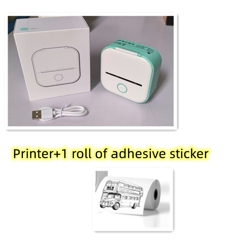Portable Mini Thermal Label Printer Home Photo Printer Student Wrong Question Printer Bluetooth-compatible Mini Label Printer Price Tag Gronata
