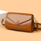 Retro Commuter PU Soft Leather Multi-Compartment Versatile Casual Crossbody Bag Gronata