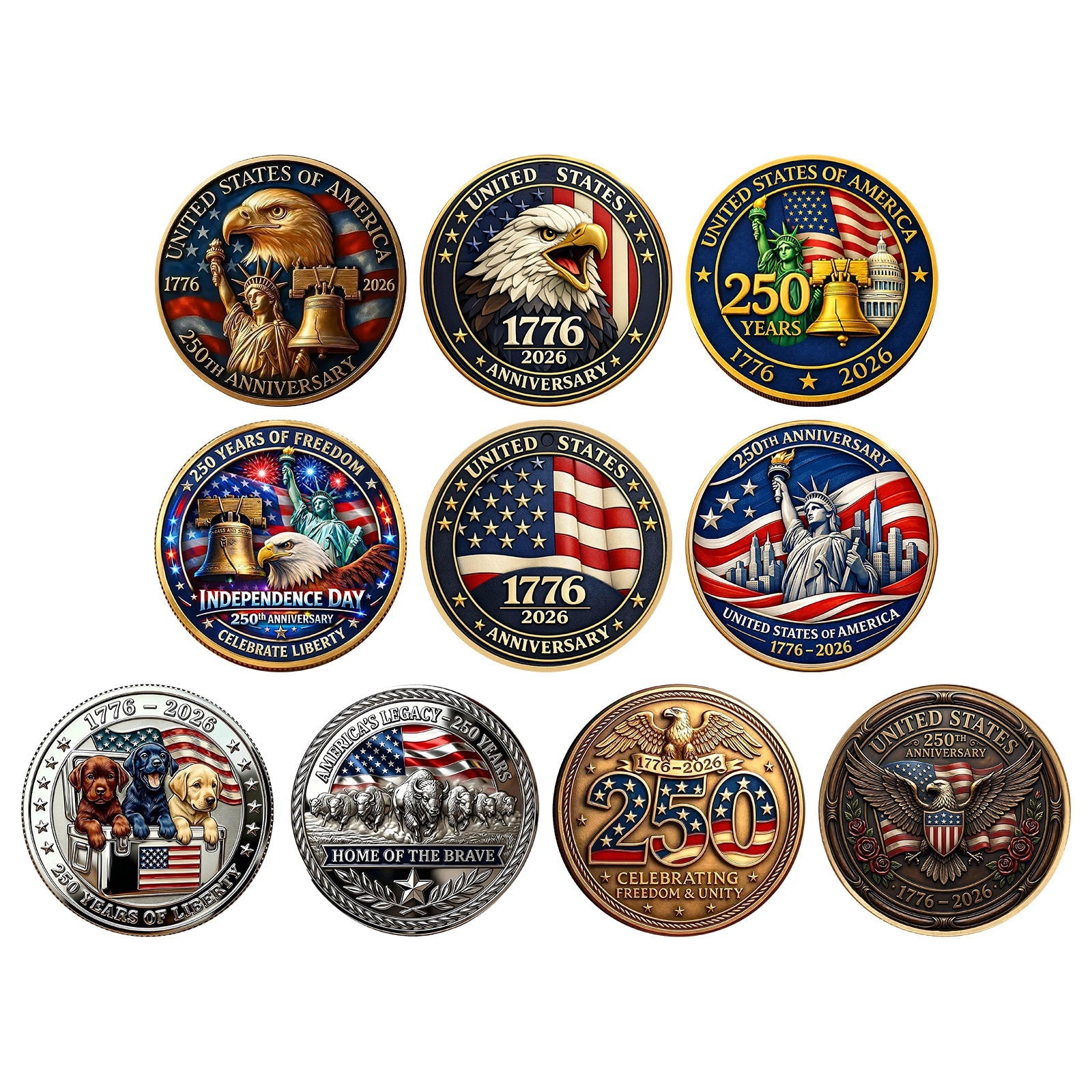 3D Embossed 250th Anniversary Commemorative Coin Gronata