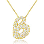 Bubble Initial Diamond Necklace Gronata