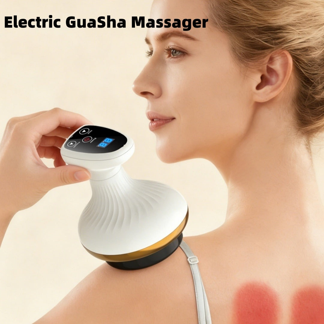 Electric Gua Sha Board Beauty Massager Cupping Device Electric Meridian Brush Home Abdominal Massage Gua Sha Board Massager Gronata