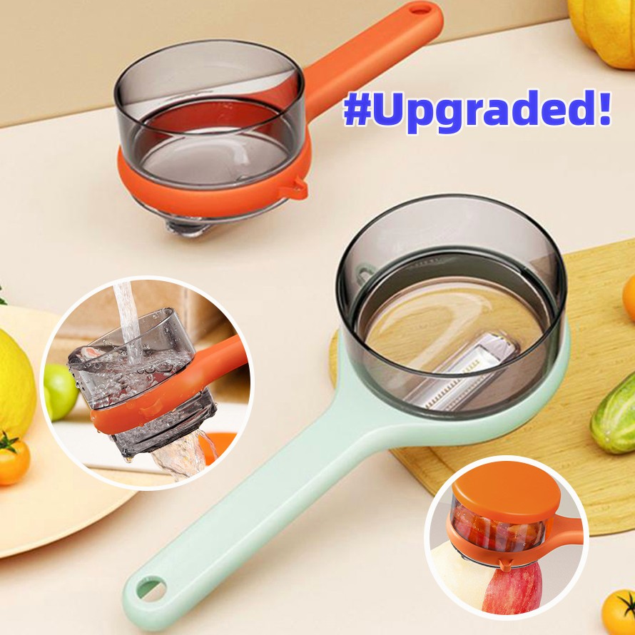 Kitchen Multi-Functional Peeler With Bucket Storage Scratcher Fruit Peeling Knife Storage Peeler Kitchen Gadgets Gronata