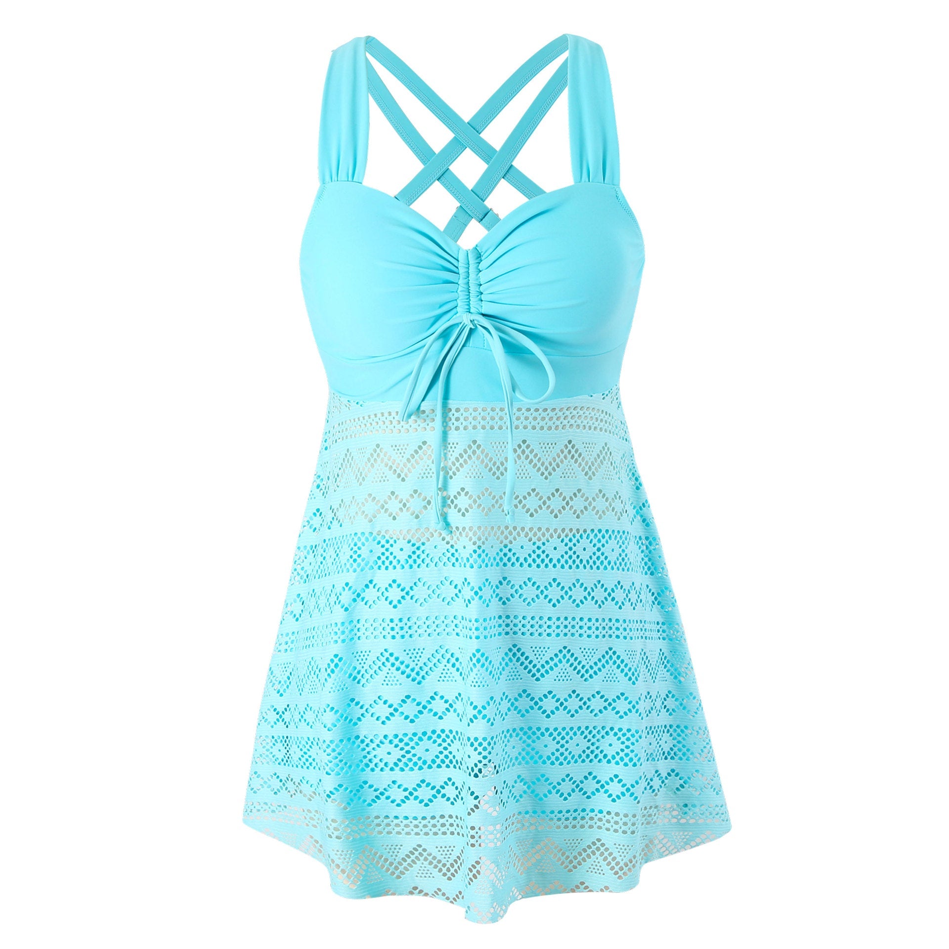 Korean Version Of Solid Color Lace One-piece Swimsuit Gronata