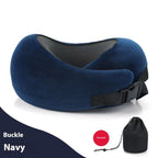 Soft Memory Foam Travel Neck Pillow U Shape Adjustable Support Comfortably Sleeping On Plane Car Office Noon Break Gronata