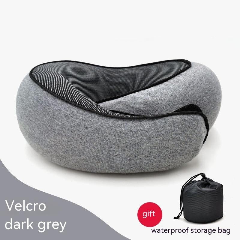 Travel Neck Pillow Non-Deformed Airplane Pillow Travel Neck Cushion Durable U-Shaped Travel Memory Cotton Nap Neck Pillow Gronata