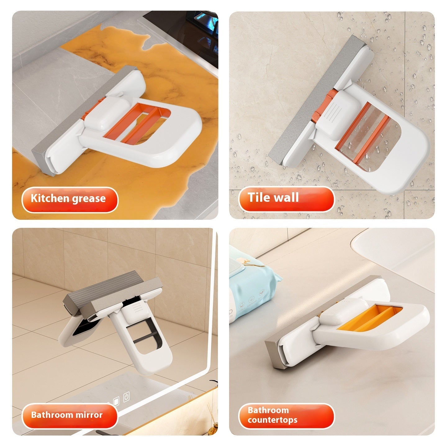 Handheld Mini Foldable Desktop Mop Small Cotton Mops Sponge Cleaning Tool For Bathroom Kitchen Desktop Glass Living Room Car Gronata