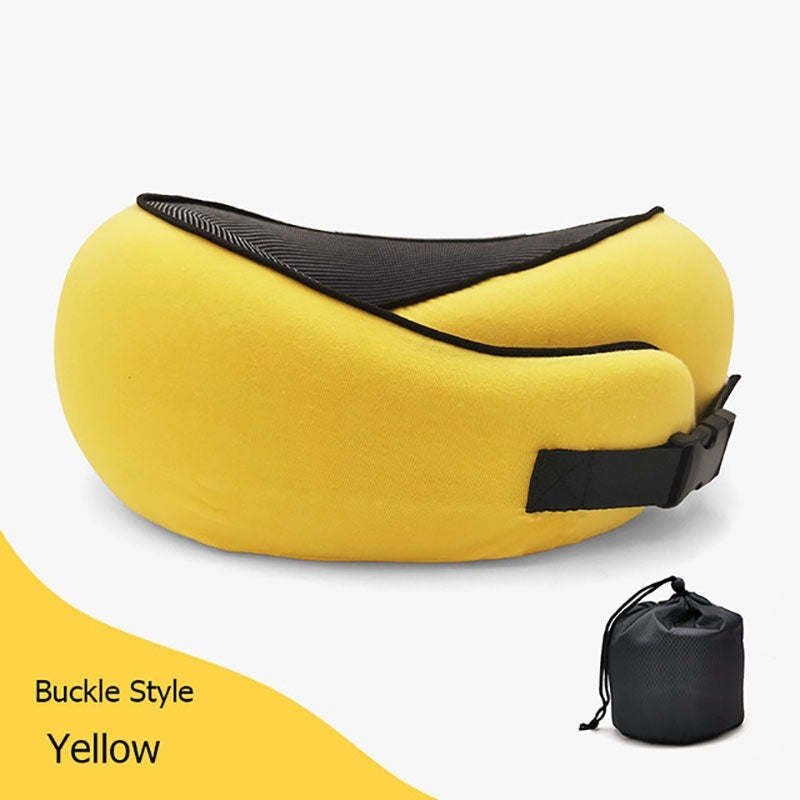 Travel Neck Pillow Non-Deformed Airplane Pillow Travel Neck Cushion Durable U-Shaped Travel Memory Cotton Nap Neck Pillow Gronata