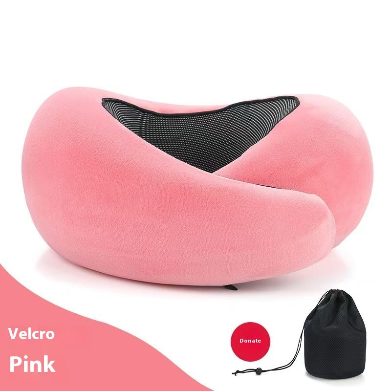 Soft Memory Foam Travel Neck Pillow U Shape Adjustable Support Comfortably Sleeping On Plane Car Office Noon Break Gronata