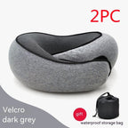 Travel Neck Pillow Non-Deformed Airplane Pillow Travel Neck Cushion Durable U-Shaped Travel Memory Cotton Nap Neck Pillow Gronata