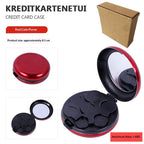 Portable Euro Coin Storage Box - Compact Money Organizer with Built-in Mirror for Travel and Home Use Gronata