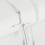 Cross Pendant New Simple Necklace Titanium Steel Plating Gronata