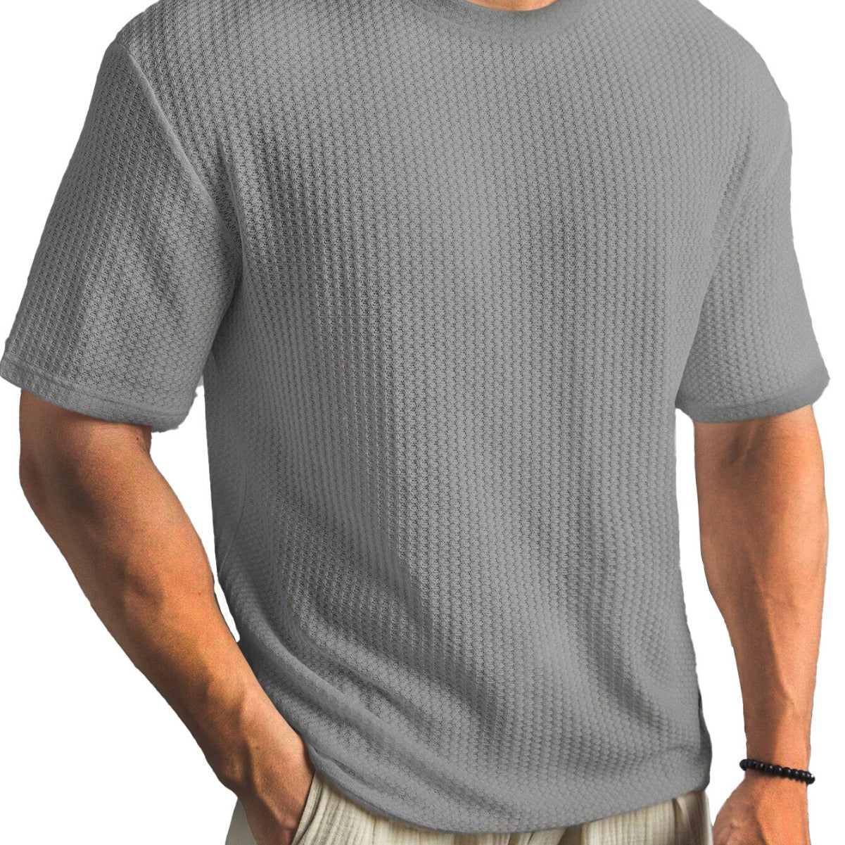 Casual Versatile Solid Color Men's Summer T-shirt Gronata