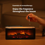 New Flame Aromatherapy Machine Colorful Essential Oil Diffuser Home Large Fog Volume Flame Humidifier 3D Flame Fireplace Machine Gronata