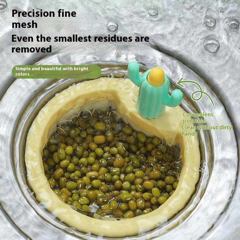 Cactus Sink Drain Strainer Press Automatic Dumping Basket Multi-functional Use Filter Net For Tub Kitchen Waste Collector Kitchen Gadgets Gronata