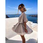 Satin Loose Dress Casual Vacation Gronata