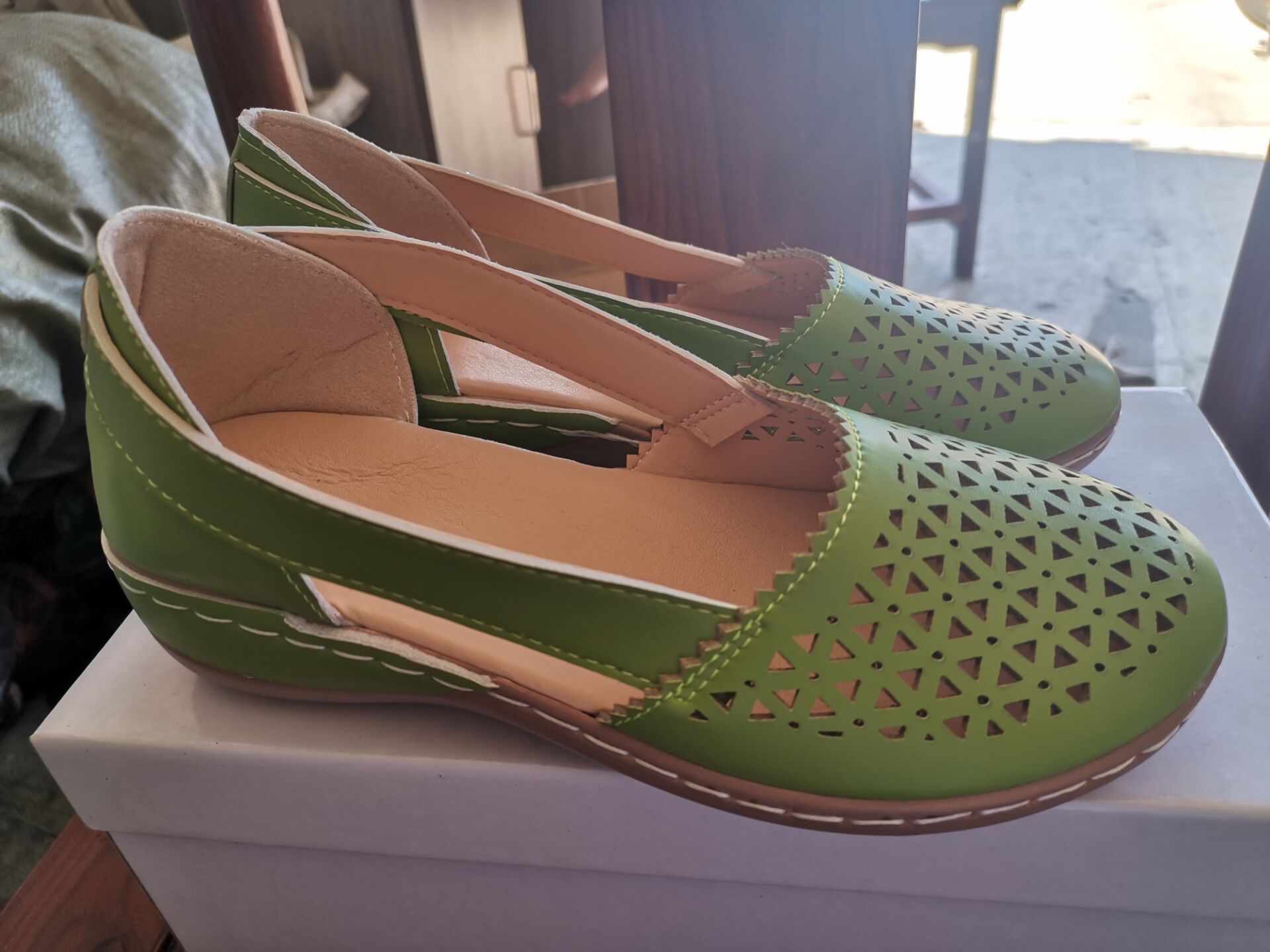 Round Toe Wedge Cross-border Large Size Flat Bottom Women's Sandals Gronata