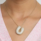 Bubble Initial Diamond Necklace Gronata