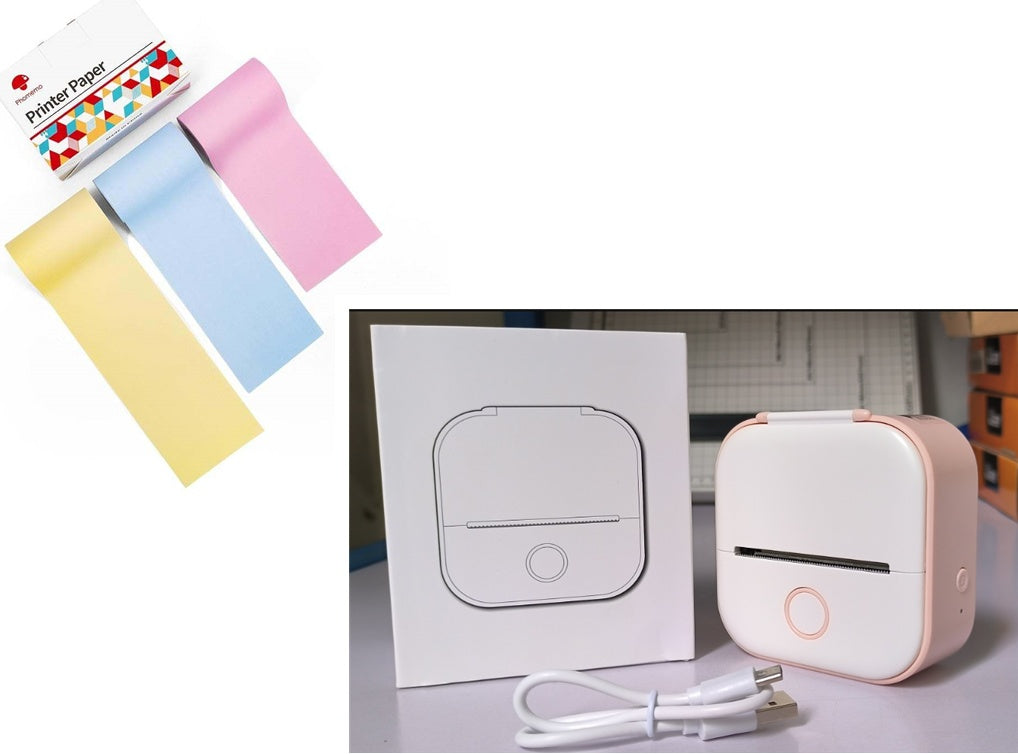 Portable Mini Thermal Label Printer Home Photo Printer Student Wrong Question Printer Bluetooth-compatible Mini Label Printer Price Tag Gronata
