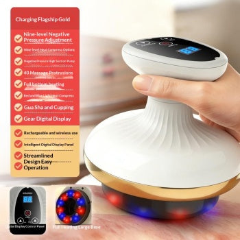 Electric Gua Sha Board Beauty Massager Cupping Device Electric Meridian Brush Home Abdominal Massage Gua Sha Board Massager Gronata