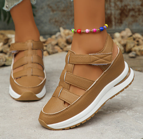 Summer Wedge Baotou Hollow Women's Breathable Shoes Gronata