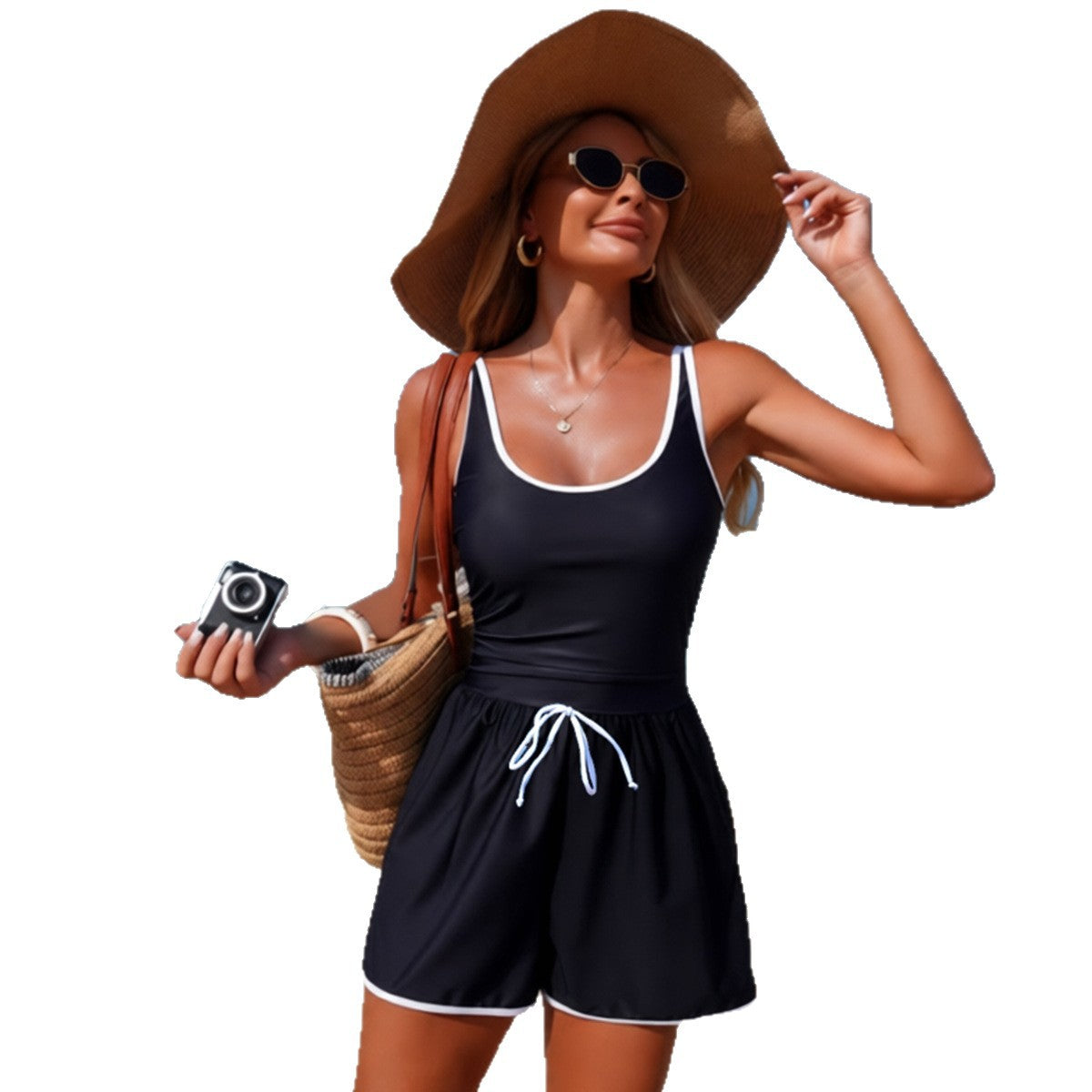 New Solid-color Minimalist Sports Bikini Gronata